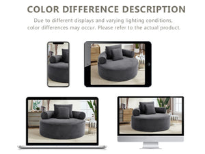 English Elm Round Sectional Sleeper Sofa Memory Foam Cloud Couch for Contemporary Living Spaces W3224P444274