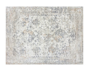 Sunpan Zagora Loom-Knotted Rug - Luxuriously Soft Viscose, Artisan Crafted with Unique Patterns for Your Home Grey