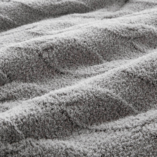 English Elm 2 Pieces Twin Waffle Knit Chenille Comforter Set with Plush Sherpa Reversible Cozy Bedding Ensemble Gray 20.47 L x 11.42 W x 9.84 H B035P381302