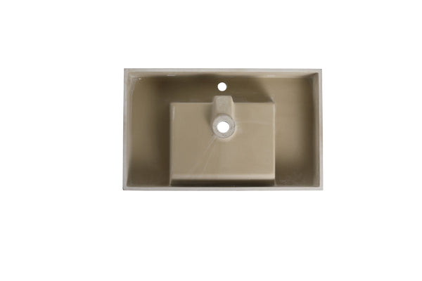 English Elm 30 Resin Gel-Coated Bathroom Basin Vanity Top, 30" White Durable Scratch-Resistant Modern Design W1972P186772