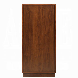 English Elm Walnut Finish Wine Cabinet with 25 Bottle Rack and Three Drawers for Dining Room B062P209332