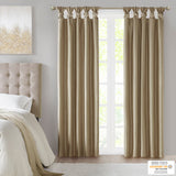 Madison Park Emilia Transitional Twist Tab Total Blackout Window Curtain Panel MP40-7406 Bronze