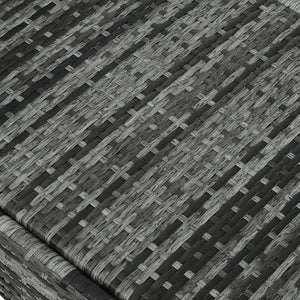 English Elm Outsunny Wicker Outdoor Chaise Lounge Chair With Wheels, 5-Level Recline, Cushion & Headrest Comfort W2225P174007-GIGA