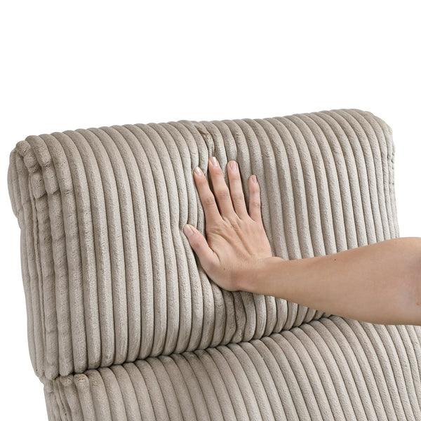 English Elm Taupe Corduroy Swivel Glider Recliner Chair with 360° Rotation, Smooth Recline, Plush Cushioning for Living Room Comfort and Style B011P383306