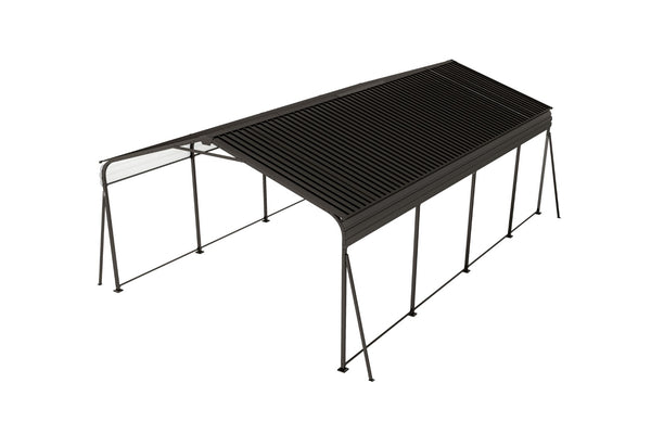 English Elm Metal Carport 12x20 Galvanized Steel Canopy Heavy Duty Outdoor Garage Shelter Kit W1598S00018