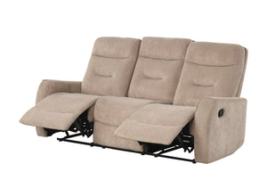 English Elm Paterson Microsuede Velvet Reclining Sofa with Console and Cup Holders for Media Rooms B078P497900