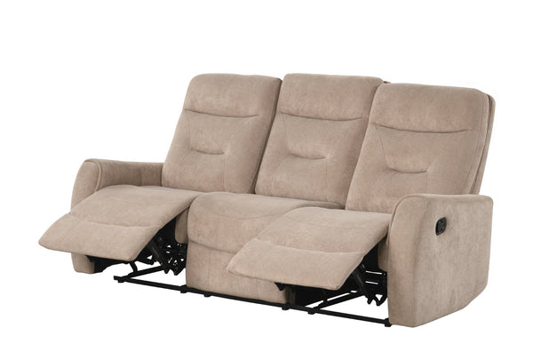 English Elm Paterson Microsuede Velvet Reclining Sofa with Console and Cup Holders for Media Rooms B078P497900