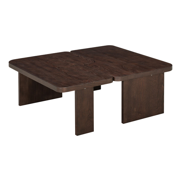English Elm U-Can Modular Minimalist Coffee Table Set with Versatile Splicing Design, Durable MDF, Easy Assemble Espresso N724P232174P