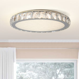 English Elm Crystal LED Ceiling Light 19.7" Flush Mount 45W Dimmable Crystal Fixture Luxury Energy-Saving Elegance W1340P189397