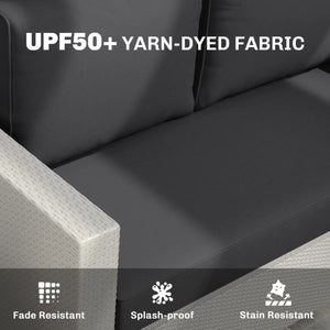 English Elm Garden Loveseat Cushion Set Fade Resistant Yarn Dyed Upf 50 Outdoor Patio Comfort T3971P468466