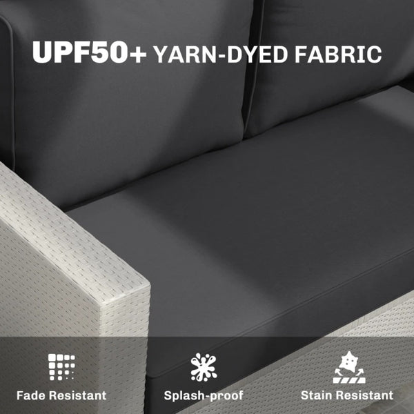English Elm Garden Loveseat Cushion Set Fade Resistant Yarn Dyed Upf 50 Outdoor Patio Comfort T3971P468466
