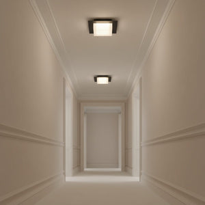 English Elm 8 Inch Square Led Flush Mount Dimmable Ceiling Light with Selectable Color Temperature Black B370P399078