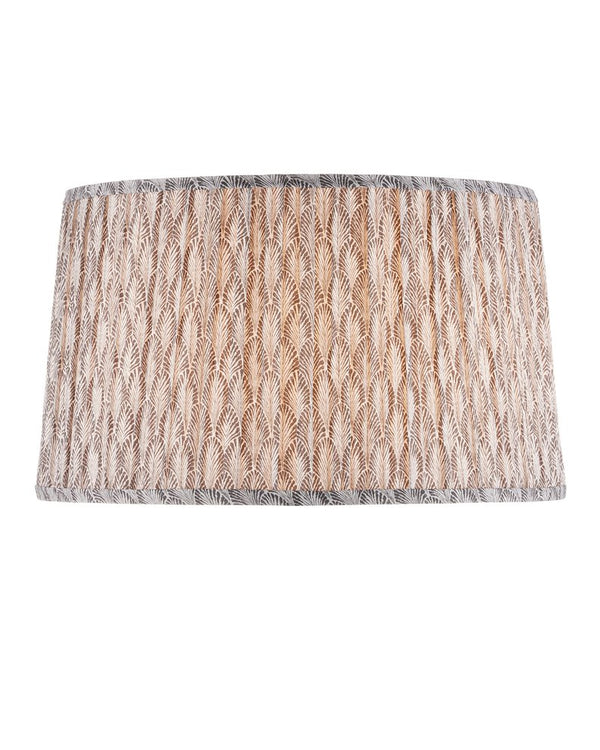 Currey & Company Plume Elegant Gray Pleated Lamp Shade - Unique Fan-like Design By Lacefield Designs For Chic Spaces Gray Cotton 0900-6005-currey-company