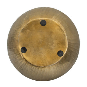 English Elm Kria Hammered Aluminum Decorative Vase with Antique Gold Finish for Glam Interiors B056P416842
