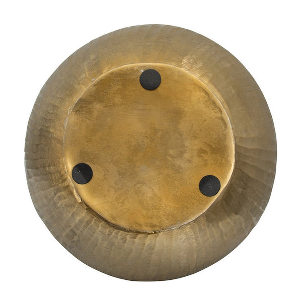 English Elm Kria Hammered Aluminum Decorative Vase with Antique Gold Finish for Glam Interiors B056P416842