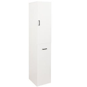 English Elm Kitchen Pantry Cabinet Freestanding Tall Storage with Pull Out Shelves Slim White Design W331P373803