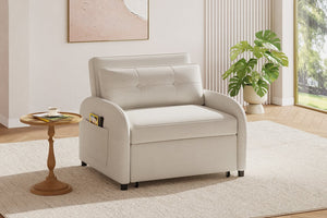 English Elm Christopher Knight Home® - (Old 3-in-1 Convertible Sleeper Sofa Bed with Pillow & Pocket, Compact Loveseat with Pull-Out Bed and Wheels Beige N765P34284849W