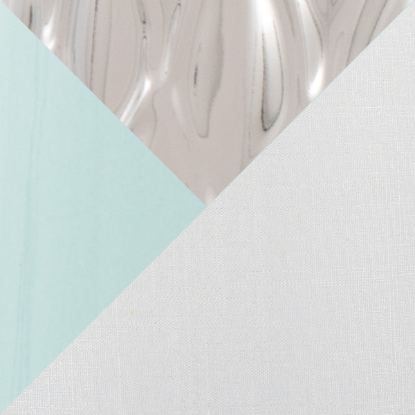 English Elm Penelope Contemporary 22" Ceramic Table Lamp with Silver Accent and White Fabric Shade, Modern Illumination Blue B202P224197