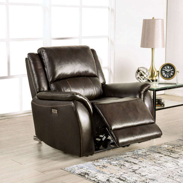 English Elm Transitional Multi-Function Glider Recliner with Channel Back, Cup Holders, Hidden Storage, Upholstered Comfort Espresso 44 L x 35 W x 30 H B2741P387644