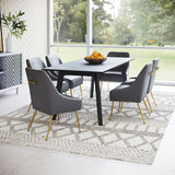 Maxine Dining Chair Gray & Gold 109713 Zuo Modern