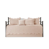 Madison Park Tuscany Cottage/Country 6 Piece Reversible Scalloped Edge Daybed Cover Set MP13-6463 Blush