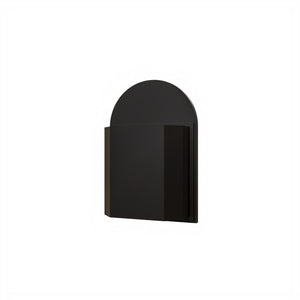English Elm 18x24 Metal Corner Medicine Cabinet with Arched Mirror, Adjustable Glass Shelves, Moisture-Proof Organizer Black W1435P312260