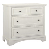 OSP Home Furnishings Farmhouse Basics 3 Drawer Chest Rustic White