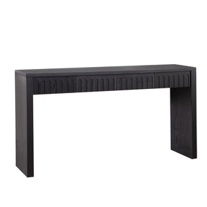 English Elm Modern Black Console Table With 4 Discreet Drawers - Sleek Entryway Storage For Any Space W2729P298159
