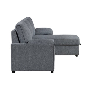 English Elm Rebecca Sleeper Sectional Sofa with Storage Chaise Usb Ports and Drop Down Table B201S00462