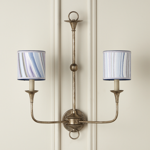 Marble Lavender Agate Drum Chandelier Shade – Artisan-Made, Unique Patterns for Chic Decor