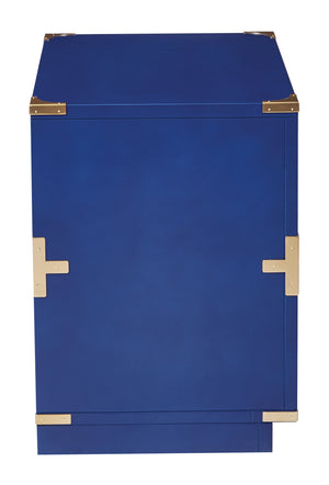 OSP Home Furnishings Wellington 2-Drawer Cabinet Lapis Blue