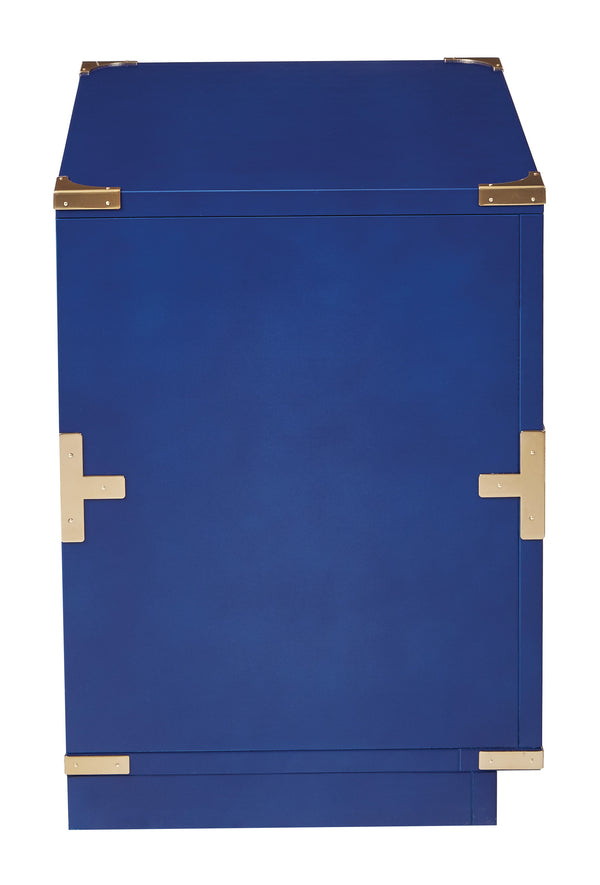 OSP Home Furnishings Wellington 2-Drawer Cabinet Lapis Blue