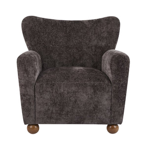 English Elm Christopher Knight Home® - Cozy Wingback Armchair with Plush Bouclé Upholstery, Solid Wood Legs, Timeless Elegant Comfort Dark Brown,Teak 32 L x 29.5 W x 26.75 H N776P293322D