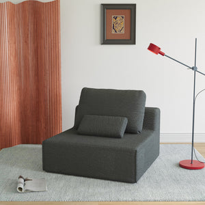 English Elm Oversized Modular Sectional Sofa with Plush Foam Support and Frameless Design for Cozy Lounging Grey W3361P346271