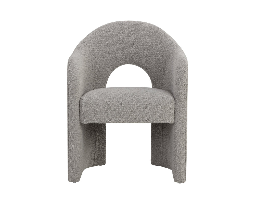 Sunpan Anaya Dining Armchair - Elegant Curved Design for Ultimate Comfort in Contemporary Dining Spaces Altro Cappuccino