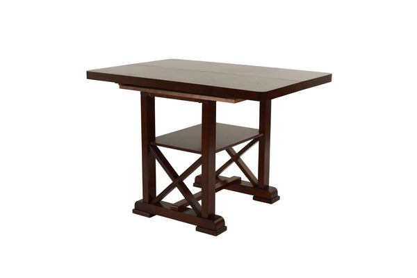 English Elm Classic 60" Dining Table with 18" Butterfly Leaf — Elegant Veneer Finish, Sturdy Rubberwood Base, 30"H Cherry 56 L x 56 W x 7 H B011S01791