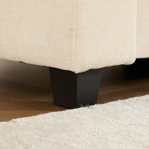 English Elm Wider Armrest 3-Seater Modular Sofa, Breathable Beige Chenille, Ergonomic Comfort For Any Space W1143S00041-GIGA