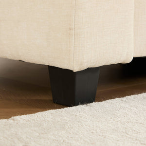 English Elm Cloud Sectional Armrest Module Chenille Upholstered Lounge Piece for Modern Living Spaces Beige W1143P378694