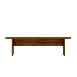 English Elm Nomad Rustic Dining Bench in Natural Finish — 68" Wood-Grain Protouch Seat, 550 lb Capacity, 2-Person B365P398540