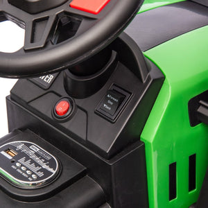 English Elm 24v Kids Electric Tractor with Swappable Construction Attachments and Parent Remote W1578P230013