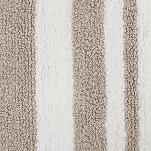 JLA Home Madison Park - Reversible Cotton Bath Rug with Plush Absorbent Pile, Dual-Sided Cut & Loop Design, Machine-Washable Taupe MP72-1542