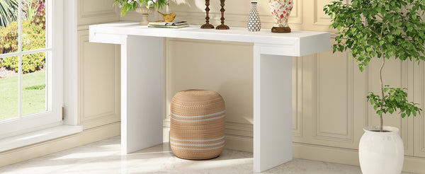 English Elm U-style 60 Inch Geometric Console Table Painted Mdf Foyer Entryway Living Room N711P303209K