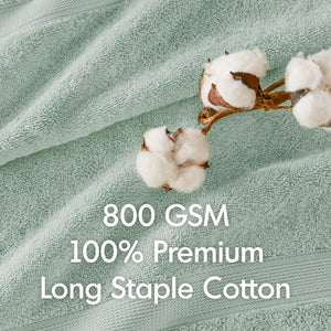 JLA Home Madison Park Signature - Ultra-Soft premium 100% long-staple cotton towels — 800 GSM plush, antimicrobial, Oeko-Tex certified comfort Seafoam MPS73-528