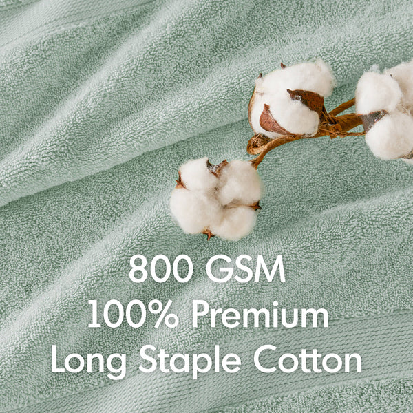 JLA Home Madison Park Signature - Ultra-Soft premium 100% long-staple cotton towels — 800 GSM plush, antimicrobial, Oeko-Tex certified comfort Seafoam MPS73-528