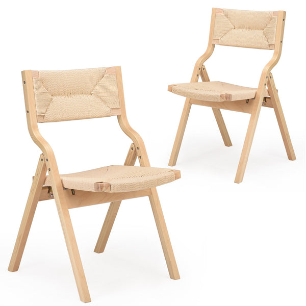 English Elm Recliner Foldable Rattan Upholstered Rocker Chair with Side Pocket, Ergonomic 110°–160° Recline, Natural Wood Finish T3623P380465