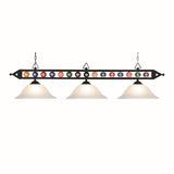 Designer Classics 58'' Wide 3-Light Linear Chandelier - Matte Black 190-1-BK-G1 Elk Lighting