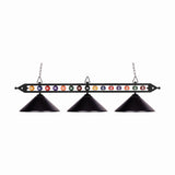 Designer Classics 58'' Wide 3-Light Linear Chandelier - Matte Black 190-1-BK-M Elk Lighting