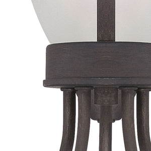 Thomas Lighting Tia Three Light Chandelier with Frosted Glass Shades for Dining and Kitchen Bronze 22.5 inches 190006763