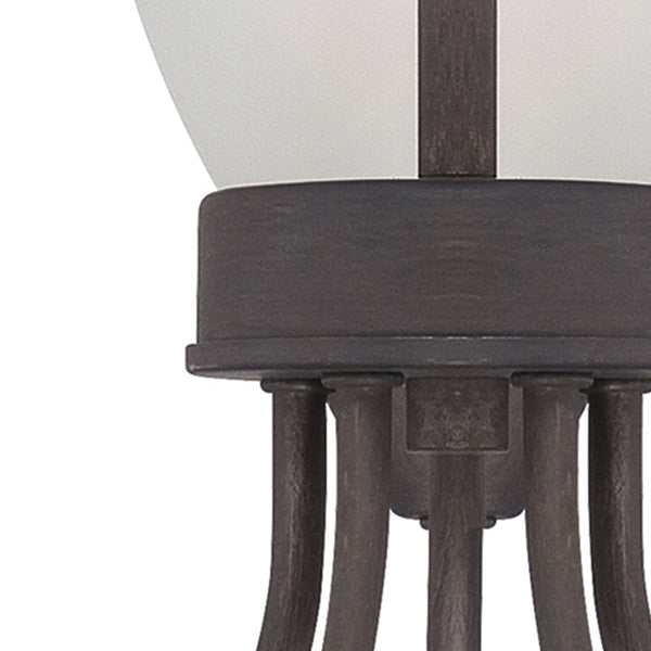 Thomas Lighting Tia Three Light Chandelier with Frosted Glass Shades for Dining and Kitchen Bronze 22.5 inches 190006763