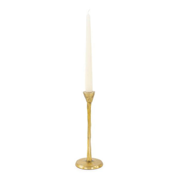 Howard Elliott Beiner Elegant Candle Holder In Antique Brass For A Warm, Inviting Atmosphere In Any Space Gold Aluminum 190016-howard-elliott
